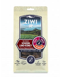 ZIWIPEAK Dog Chews Venison lung & kidney 60 g Recompense caini, plamani si rinichi de vanat