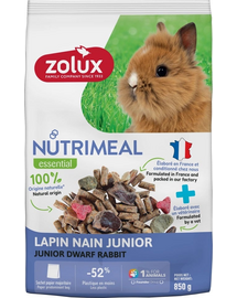 ZOLUX NUTRIMEAL 4 Hrana complexa pentru iepuri miniaturali junior 850 g