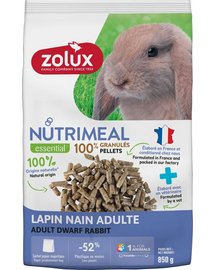 ZOLUX NUTRIMEAL 4 Hrana pentru iepuri miniaturali adulti 850 g