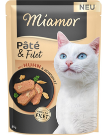 MIAMOR Pate and Filet with Chicken 85 g pate file de pui pentru pisica