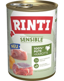 RINTI Sensible curcan si morcovi pentru caini 400 g