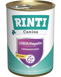 RINTI Canine Liver/Hepatic Chicken 400 g cu pui, dieta caini