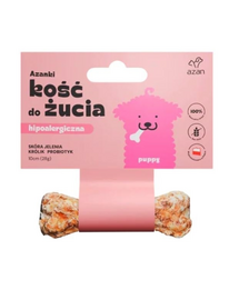 AZANKI Os pentru catelusi din piele de caprioara Puppy 10cm
