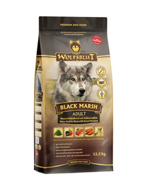 WOLFSBLUT Black Marsh Adult Sac hrana caine adult, cu bivol si cartofi dulci 12,5 kg