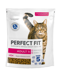 PERFECT FIT Adult 1+ Hrana uscata pentru pisici bogata in somon 750g