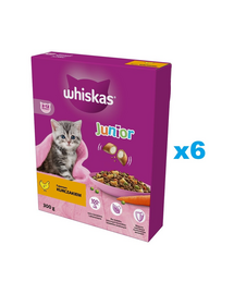 WHISKAS Junior 6x300 g hrana pentru pisoi cu pui delicios
