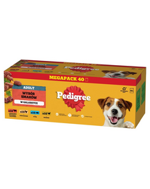 PEDIGREE Adult plicuri in aspic pentru caini 40x100g cu vita, pui, peste, pasare