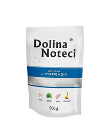 DOLINA NOTECI Premium Plic hrana umeda caini, bogata in pastrav 500 g
