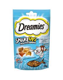 DREAMIES ShakeUps Multivitamins 6x55g pernite cu ton, somon si creveti pentru pisici