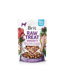 BRIT Recompensa Raw Treat Freeze Dried Immunity 40 g miel si pui liofilizat cu probiotice pentru caini