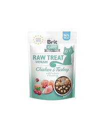 BRIT Care Raw Treat Freeze Dried Urinary Cat 40 g snack pisici, liofilizat cu pui, curcan, merisor si probiotice