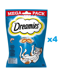 DREAMIES Mega Pack 4x180 g gustare cu somon pentru pisici