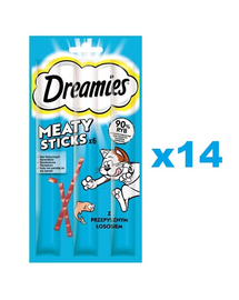 DREAMIES Meaty Sticks pentru pisici 14x30 g cu somon delicios