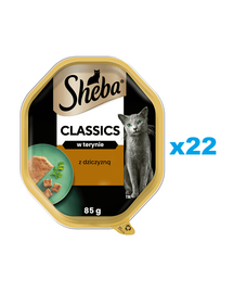 SHEBA Classics tavite 22x85 g hrana pentru pisica, cu vanat
