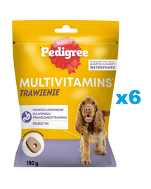 PEDIGREE Multivitamins Recompense caine, pentru digestie, cu pui 6x180 g
