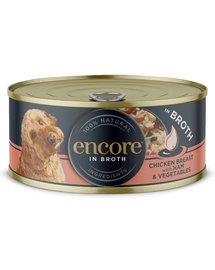ENCORE Dog piept de pui, sunca si legume in sos 12x156g hrana pentru caini