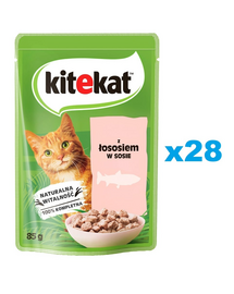 KITEKAT somon in sos 28x85 g hrana pisici adulte