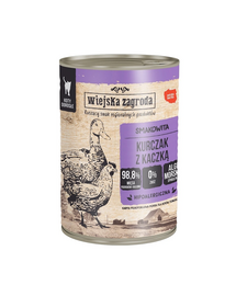 WIEJSKA ZAGRODA Conserva pui cu rata, pentru pisici 400 g