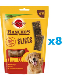 PEDIGREE Ranchos Slices 8x60g pachet recompense fasii pentru caini adulti