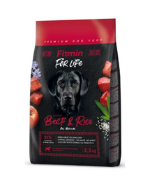 FITMIN Dog For Life Adult Beef Rice 2,5 kg hrana caini toate rasele