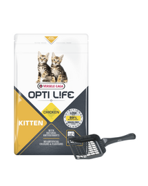 VERSELE-LAGA Opti Life Kitten Chicken 1 kg hrana pentru pisoi + lopatica litiera GRATIS