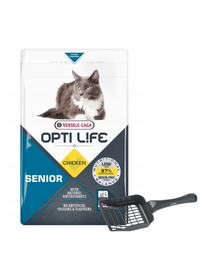 VERSELE-LAGA Opti Life Cat Senior Chicken 1 kg hrana pisici senior + lopatica litiera GRATIS