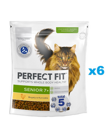 PERFECT FIT Senior 7+ 6x750 g hrana pisici senior bogata in pui