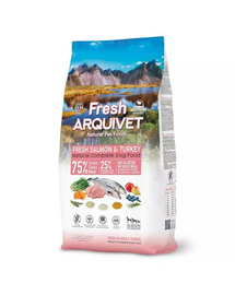 Hrana cu somon si curcan ARQUIVET Fresh pentru caini, semiumeda 10 kg