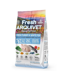ARQUIVET Fresh Senior Light hrana semiumeda pentru caini seniori 2,5 kg curcan si peste alb
