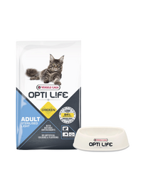 VERSELE-LAGA Opti Life Cat Sterlised/Light Chicken 7.5 kg hrana pisica sterilizata, cu pui + bol GRATIS