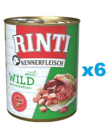 RINTI Kennerfleisch Game vanat 6x800 g conserva hrana