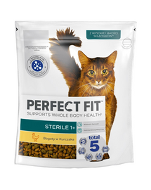 PERFECT FIT Steril 1+ 750g Mancare uscata pentru pisici sterilizate, bogata in pui