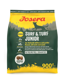 JOSERA Surf Turf Junior 900 g hrana pentru catelusi, fara cereale cu somon si miel
