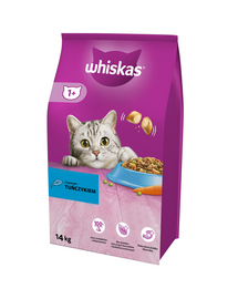 WHISKAS Adult 14kg ton + WHISKAS Adult 12x85g ton în aspic
