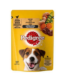 PEDIGREE Adult plic 100g hrana umeda pentru caini adulti bucati de pui si legume in sos