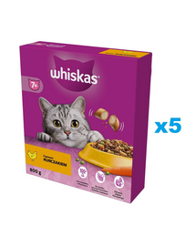 WHISKAS Senior 5x800g hrana pisici senior, cu pui delicios