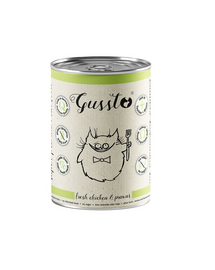 GUSSTO Cat Fresh Chicken Prawns 400 g hrana umeda pentru pisici, cu pui si creveti