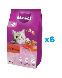 WHISKAS Adult 6x1,4 kg hrana cu vita pentru pisici adulte