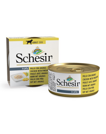 SCHESIR Fruit Mancare caine, cu pui si ananas 150 g