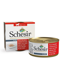 SCHESIR Conserva caine, File de pui cu vita in aspic 150 g
