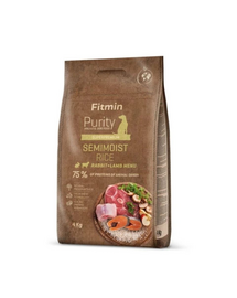 FITMIN Dog Purity Mâncare semi-umedă cu iepure, miel și orez 4 kg