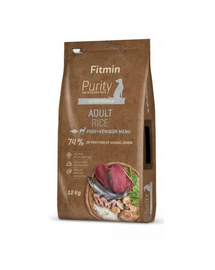 FITMIN Dog Purity Hrana uscata caini adulti, cu peste vanat si orez 12 kg
