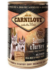 CARNILOVE Wild Meat Salmon&Turkey Puppy somon și curcan 400 gr