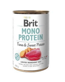 BRIT Mono Protein Tuna & Sweet Potato 400 g Conserva de hrana pentru caine, cu ton si cartofi dulci