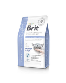 BRIT Grain Free Veterinary Diets Cat Calm Stress Relief Salmon Pea 5 kg hrana dietetica pisici pentru reducere stres