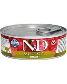 N&D Cat quinoa urinary, pentru pisici cu probleme ale tractului urinar, 80 g