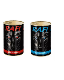 DOLINA NOTECI RAFI CLASSIC hrana umeda caini adulti SET vita cu miel 1240 g x 12 buc.