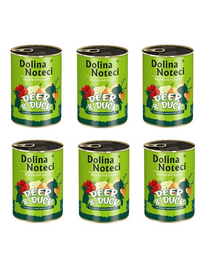 DOLINA NOTECI Premium SuperFood hrana umeda caini adulti, cerb si rata 400 g x 6 buc.
