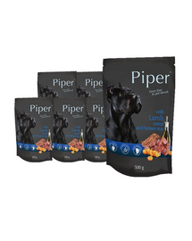 DOLINA NOTECI PIPER set plicuri hrana caini,  cu miel, morcov si orez 10x500 g