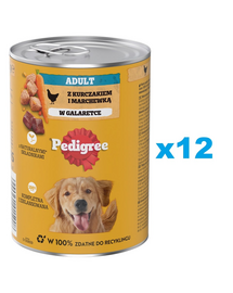 PEDIGREE Adult conserve pentru caini 12x400g cu pui si morcovi in aspic